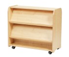 Boeken Display Kast Dubbelzijdig Verrijdbaar B90 x D40 x H80 cm Esdoorn1